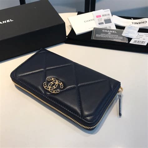 chanel zip pouch wallet|chanel long zipped wallet.